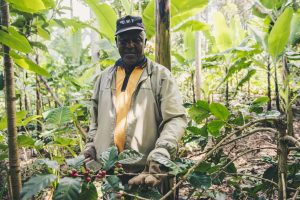 African man in forest